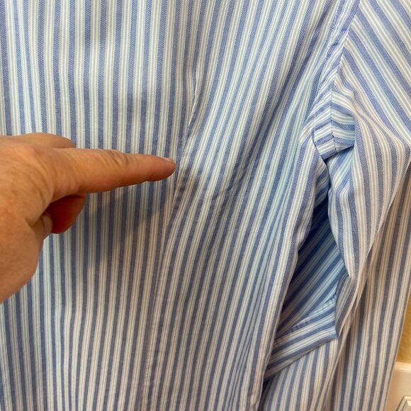Caruso Shirt size 16 / 41 fitted Stripped Made in Italy - Picture 9 of 13